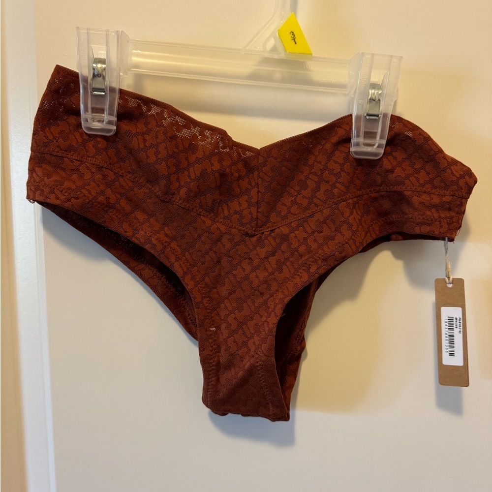 Skims Cheeky Logo Panties Size XS Color Sienna New With Tags